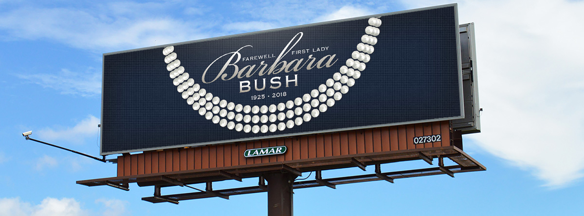 Lamar Advertising creates tribute for Barbara Bush